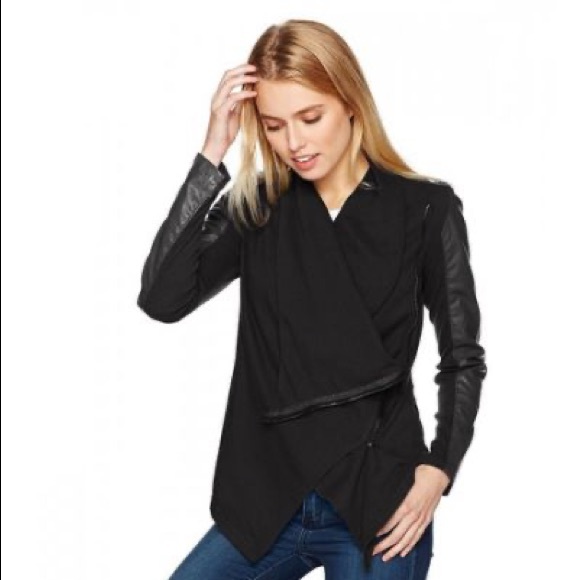 Blank NYC Faux-Leather and Knit Jacket - Picture 2 of 4